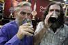 men drinking beer ale camra