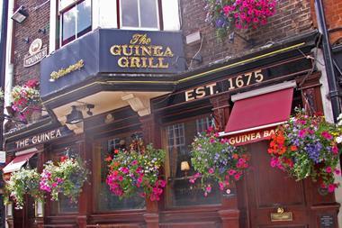 The Guinea Grill in Mayfair is a Young's pub but became a popular haunt for American stars after the Second World War