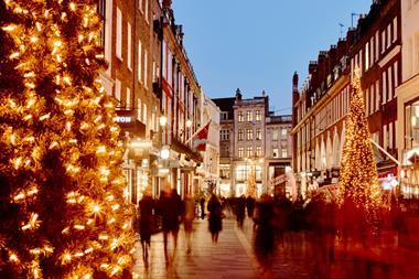 Christmas high street London