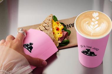 BREAKFAST. SERVED - LAUNCH  - IN-STORE - SINGLE SCREEN - PRODUCT HERO -STEAK WRAP - HOT COFFEE