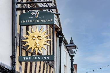 New signage at The Sun Inn, Faversham