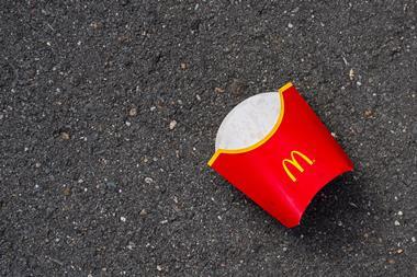 fast food mcdonalds fries chips litter