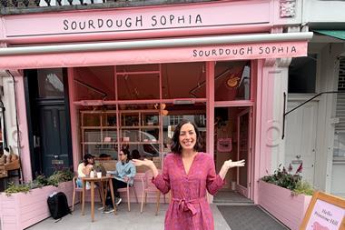 Sourdough Sophia - Co-founder Sophia Handschuh in front of the new Primrose Hill shop- 2100x1400