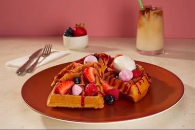 Berry Meringue American Waffle Heavenly Desserts