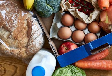 groceries food bread milk essentials GettyImages-1222732478