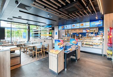 Greggs - Interior of new Eco Drive-Thru features low energy light fittings