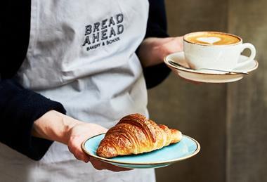 Bread Ahead croissant and coffee