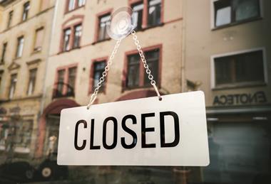 closed shop sign