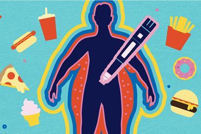 GLP-1 weight loss drug restaurant graphic