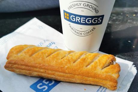 Greggs - Sausage roll and coffee - 2100x1400