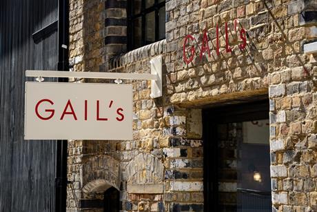 Shop sign for Gail's Bakery's newest store in Brentford, West London.  Kat Anto-Lewis   2100x1400