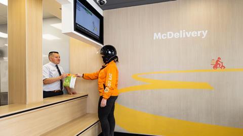 Innovations rolled out through the McDonald’s programme include a dedicated courier waiting area and entrance