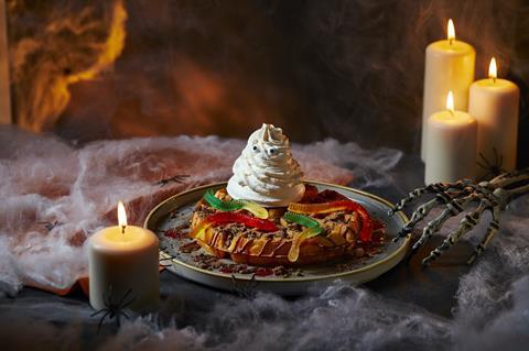 Creams Cafe Ghost Waffle Halloween Landscape