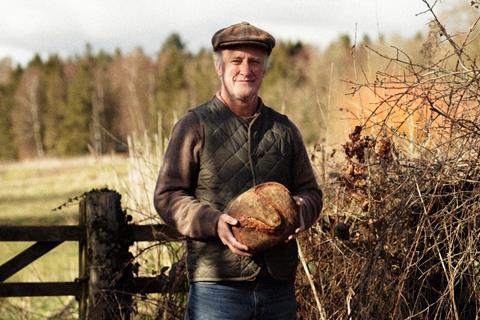 Gail's - Farmer and miller Henry Astor holds a sourdough loaf at his family's farm in the Cotswolds - 2100x1400