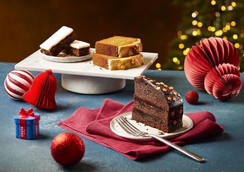 Costa Coffee Christmas 2023_Chocolate Ganache Cake_Sticky Toffee Loaf Cake_Christmas Cake Slice